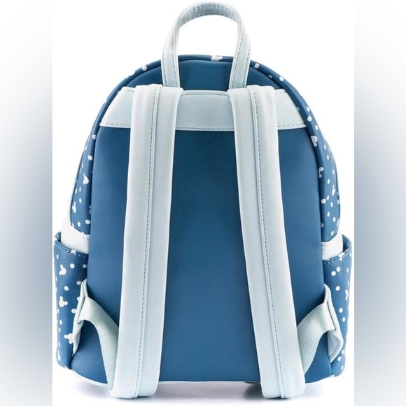 Loungefly Disney Snowman Mickey Minnie Mouse Snowglobe Double Strap Shoulder Bag - Picture 3 of 4